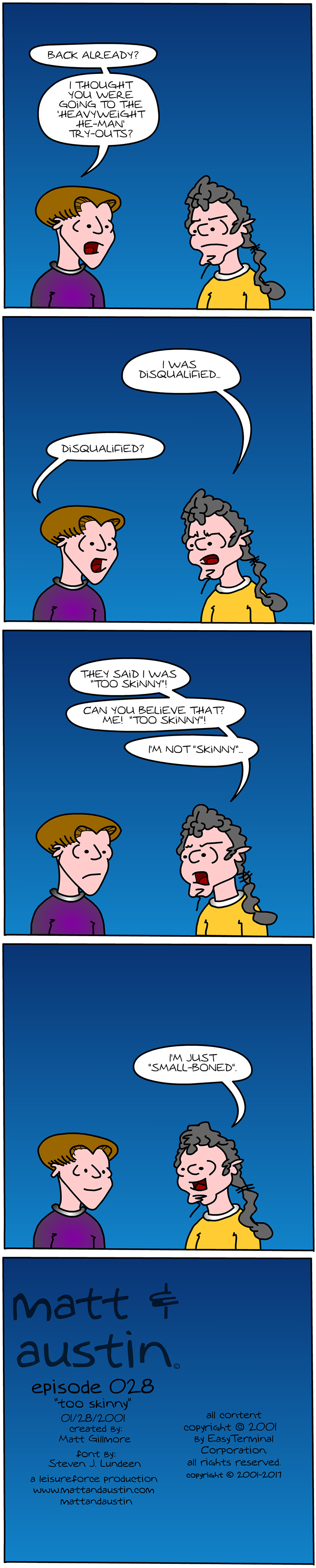 Webcomic The Matt And Austin Comic Strip #028 Too Skinny