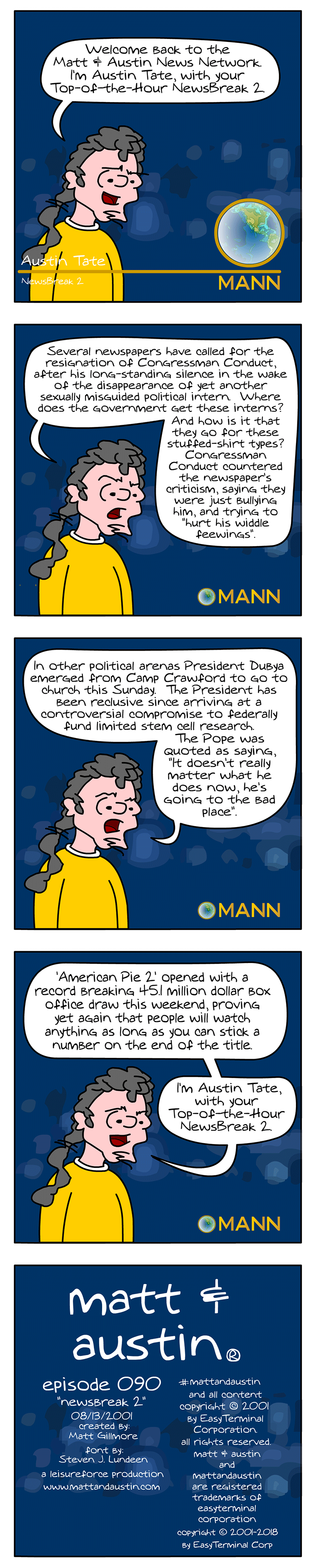 Webcomic The Matt And Austin Comic Strip #090 Newsbreak 2