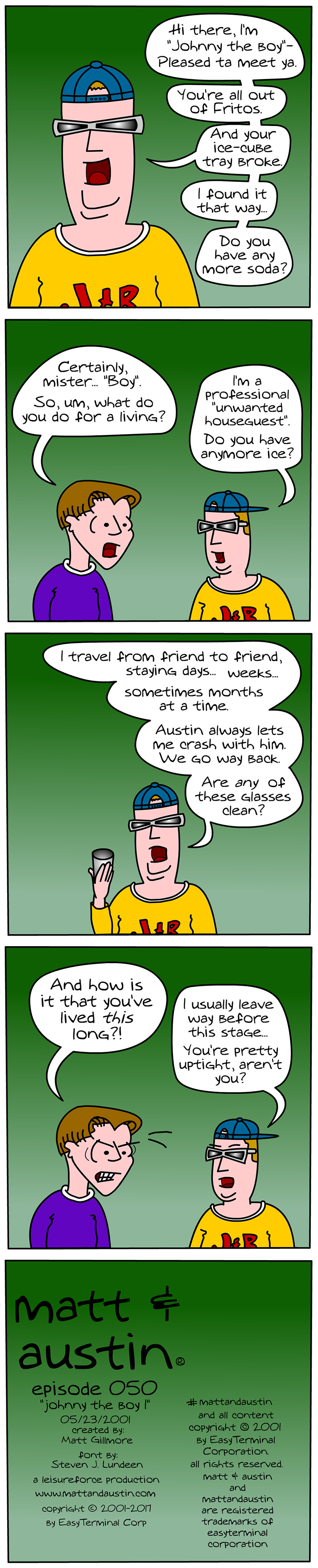Webcomic The Matt And Austin Comic Strip #050 Johnny the Boy 1