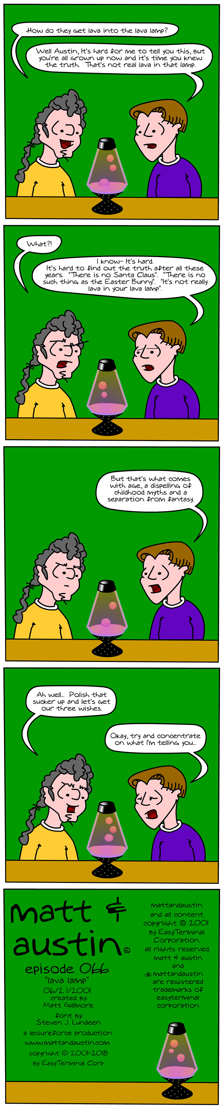 Webcomic The Matt And Austin Comic Strip #066 Lava Lamp